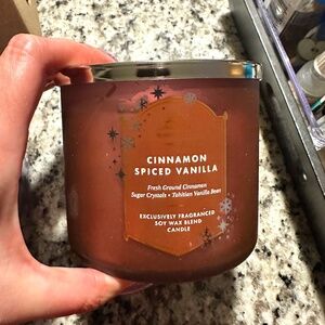 Bath & Body Works Accents | White Barn Cinnamon Spiced Vanilla 3-Wick Candle,